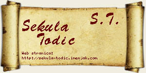 Sekula Todić vizit kartica